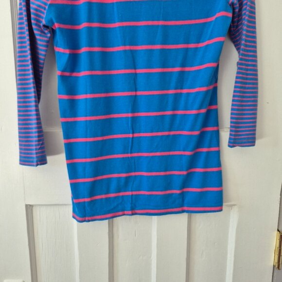 Hollister Y2K Blue and Pink Striped Scoop Neck Top Sz XS - Picture 7 of 9